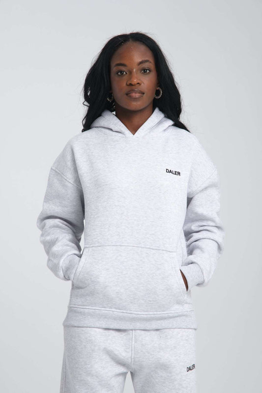 Basic Heavyweight Hoodie - Grey Melange