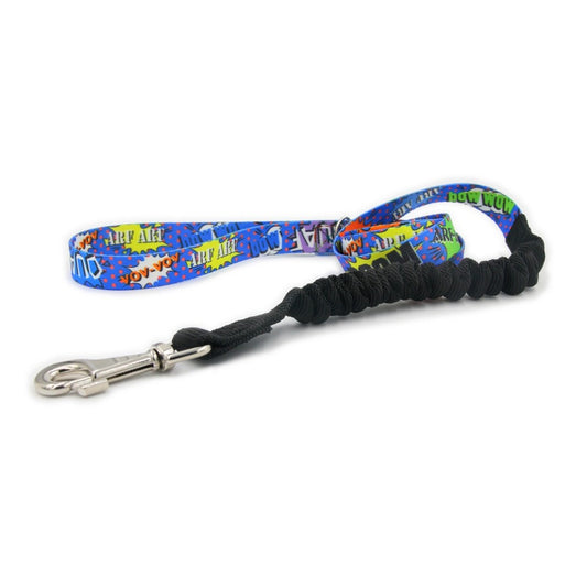 Shock Absorbing Dog Leash - Blue Graffiti